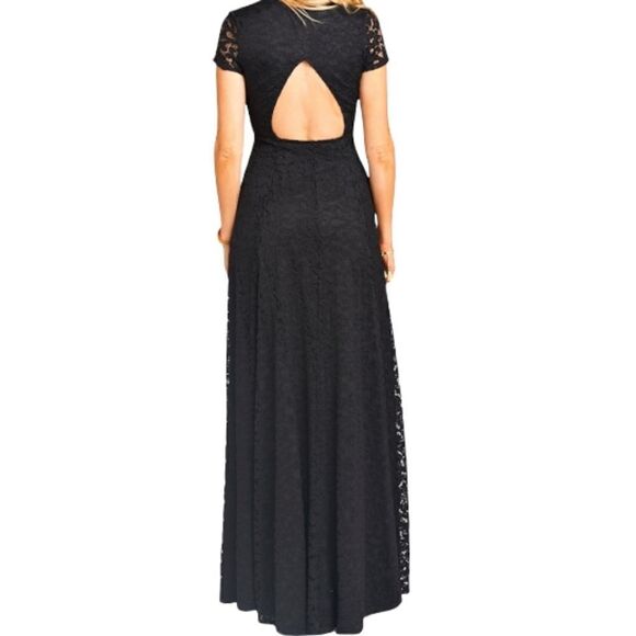 Show Me Your Mumu Eleanor Lace Black Bridesmaid/Formal Maxi Dress Size Small - Picture 2 of 7